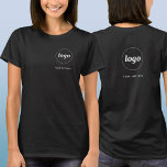 Enkel Logotyp och Vapensköld för textföretag och b T Shirt<br><div class="desc">Enkel logotyp och anpassningsbar, t-shirt med samma logotyp och text på vapenskölden längst fram och längst bak. Byt ut logotypen och texten mot din egen för anpassning. Bära dem själva, ge dem till dina anställda och medarbetare till bäran som företaguniform, sälja dem till kunder och kunder eller ge dem som...</div>