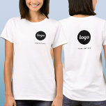 Enkel Logotyp och Vapensköld för textföretag och b T Shirt<br><div class="desc">Enkel logotyp och anpassningsbar, t-shirt med samma logotyp och text på vapenskölden längst fram och längst bak. Byt ut logotypen och texten mot din egen för anpassning. Bära dem själva, ge dem till dina anställda och medarbetare till bäran som företaguniform, sälja dem till kunder och kunder eller ge dem som...</div>