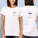 Enkel Logotyp och Vapensköld för textföretag och b T Shirt<br><div class="desc">Enkel logotyp och anpassningsbar, t-shirt med samma logotyp och text på vapenskölden längst fram och längst bak. Byt ut logotypen och texten mot din egen för anpassning. Bära dem själva, ge dem till dina anställda och medarbetare till bäran som företaguniform, sälja dem till kunder och kunder eller ge dem som...</div>