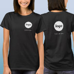 Enkel Logotyp och Vapensköld för textföretag och b T Shirt<br><div class="desc">Enkel logotyp och anpassningsbar, t-shirt med samma logotyp och text på vapenskölden längst fram och längst bak. Byt ut logotypen och texten mot din egen för anpassning. Bära dem själva, ge dem till dina anställda och medarbetare till bäran som företaguniform, sälja dem till kunder och kunder eller ge dem som...</div>