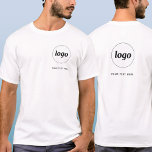 Enkel Logotyp och Vapensköld för textföretag och b T Shirt<br><div class="desc">Enkel logotyp och anpassningsbar, t-shirt med samma logotyp och text på vapenskölden längst fram och längst bak. Byt ut logotypen och texten mot din egen för anpassning. Bära dem själva, ge dem till dina anställda och medarbetare till bäran som företaguniform, sälja dem till kunder och kunder eller ge dem som...</div>