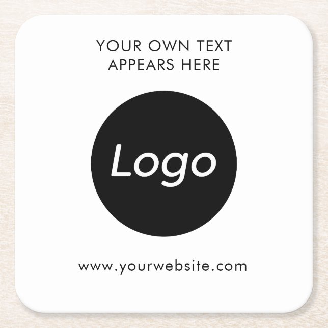 Enkel Logotyp Professionell Company Underlägg Papper Kvadrat (Framsidan)