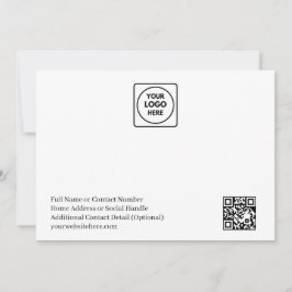 Enkel Logotyp QR-kod Affärsnotkorts Anteckningskort