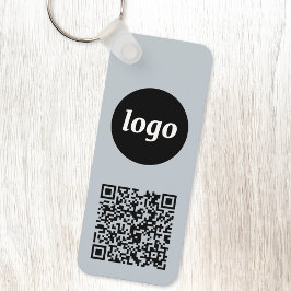 Enkel Logotyp QR-kod - Business Blue Nyckelring