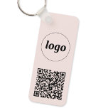 Enkel Logotyp QR-kod - företag Nyckelring<br><div class="desc">Lägg till din egen logotyp och QR-kod till denna slående minimalistiska professionell. Underbar för anpassning av anställda eller som en marknadsföringsprodukt för anställda,  kunder och kunder.</div>