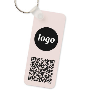 Enkel Logotyp QR-kod Företag Nyckelring
