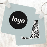 Enkel Logotyp QR-kod - företag Nyckelring<br><div class="desc">Lägg till din egen logotyp och QR-kod till denna slående minimalistiska professionell. Ändra bakgrunden till färg i Design Verktyg eller e-post squirrell@rocketmail.com om du vill ha hjälp med ändringar i färg. Underbar för anpassning av anställda eller som en marknadsföringsprodukt för anställda, kunder och kunder. Perfekt för ett handels- eller företagsevenemang....</div>