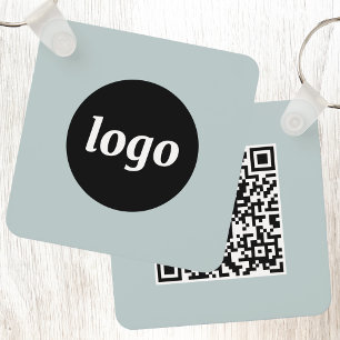 Enkel Logotyp QR-kod - företag Nyckelring