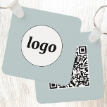 Enkel Logotyp QR-kod - företag Nyckelring<br><div class="desc">Lägg till din egen logotyp och QR-kod till denna slående minimalistiska professionell. Ändra bakgrunden till färg i Design Verktyg eller e-post squirrell@rocketmail.com om du vill ha hjälp med ändringar i färg. Underbar för anpassning av anställda eller som en marknadsföringsprodukt för anställda, kunder och kunder. Perfekt för ett handels- eller företagsevenemang....</div>