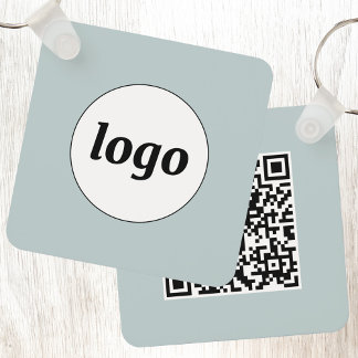 Enkel Logotyp QR-kod - företag Nyckelring