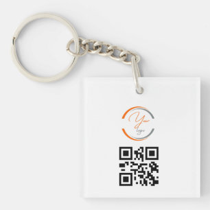 Enkel Logotyp QR-kod Företag Vit