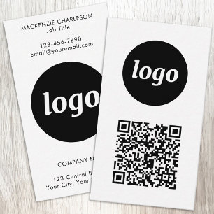 Enkel logotyp QR-kod Vertikal format Visitkort