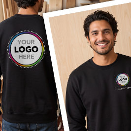 Enkel logotyp T-shirt med tryck fram och bak Lång Ärmad Tröja