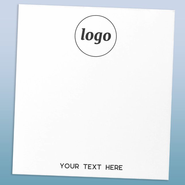 Enkel Logotyp, text - affärsfrämjande Anteckningsblock (Logo with custom text business promotional notepad)