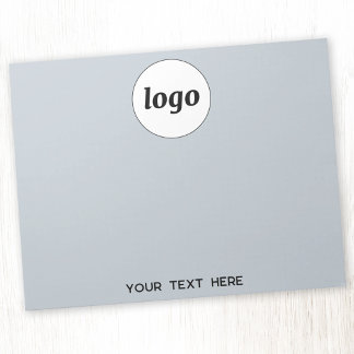 Enkel Logotyp Text Business Promotional Blue Anteckningsblock