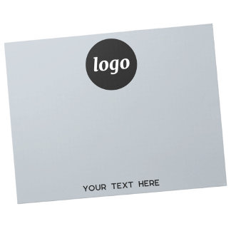 Enkel Logotyp Text Business Promotional Blue Anteckningsblock