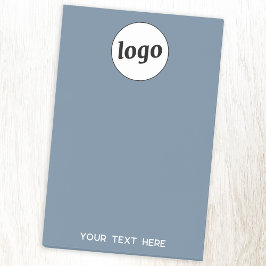 Enkel Logotyp Text Business Promotional Dusty Blue Post-it Block
