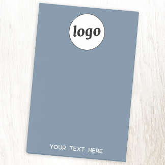 Enkel Logotyp Text Business Promotional Dusty Blue Post-it Block