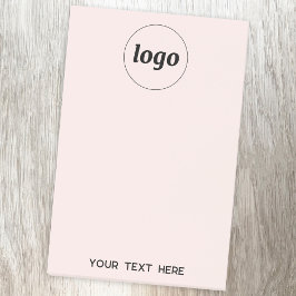 Enkel Logotyp Text Business Promotional Rosa Post-it Block