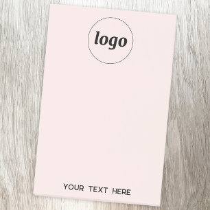 Enkel Logotyp Text Business Promotional Rosa Post-it Block