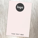 Enkel Logotyp Text Business Promotional  Rosa Post-it Block<br><div class="desc">Lägg enkelt till din egen logotyp och ditt eget textval till den här designen. Ta bort texten om du vill. Minimalistisk och professionell för att marknadsföra ditt varumärke. Perfekt till använda i ditt företag eller ge bort som en marknadsföringsprodukt för dina kunder och kunder för att främja varumärkeslojalitet. Perfekt för...</div>