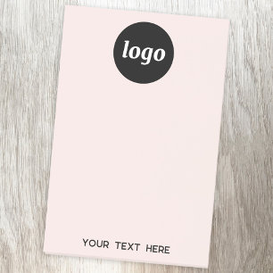 Enkel Logotyp Text Business Promotional Rosa Post-it Block