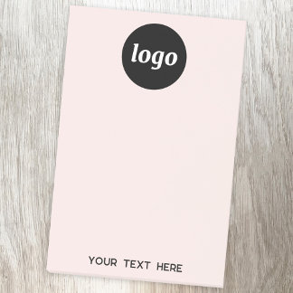 Enkel Logotyp Text Business Promotional Rosa Post-it Block