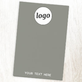 Enkel Logotyp Text Business Promotional Sage Grönt Post-it Block
