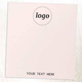 Enkel logotyp text företags- kampanjrosa anteckningsblock