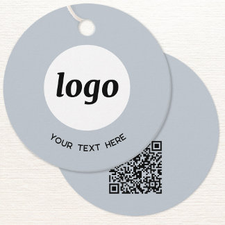 Enkel Logotyp Text och Prisa Märkre för QR-kod för Gåvor Etiketter