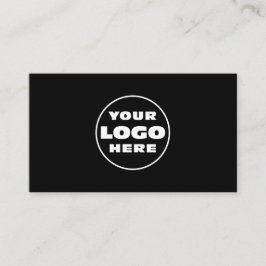 Enkel Logotyp Text och QR-kod svart Visitkort