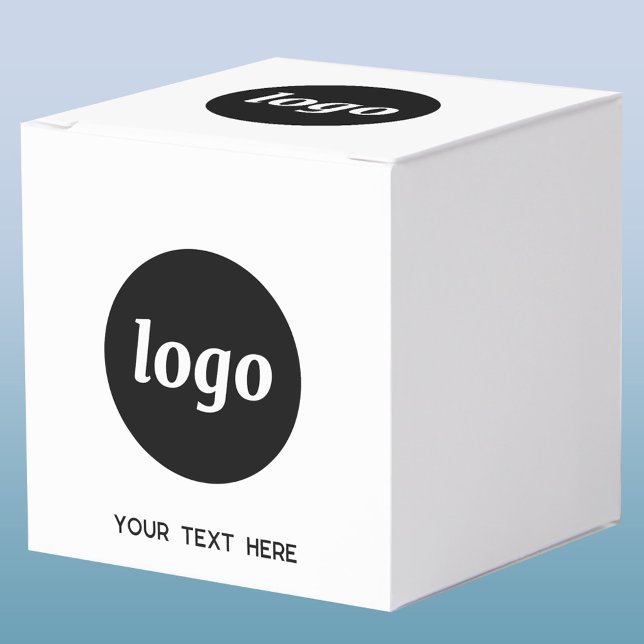 Enkel Logotyp, textbefordrande affärspaket Presentaskar (Logo with text business promotional branding packaging, gift or favor box)