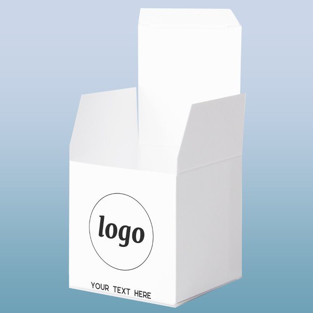 Enkel Logotyp, textbefordrande affärspaket Presentaskar (Logo with text promotional business packaging favor box)