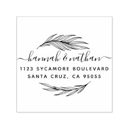 Enkel Löv för Elegant | BRÖLLOP RETURADRESS Självfärgande Stämpel