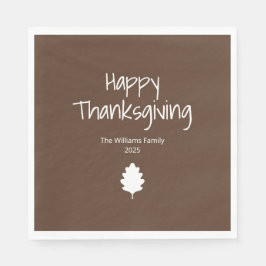 Enkel Löv Modern Family Thanksgiving Pappersservett