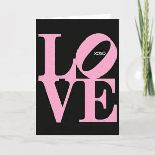 Enkel Love Xoxo-kort Kort