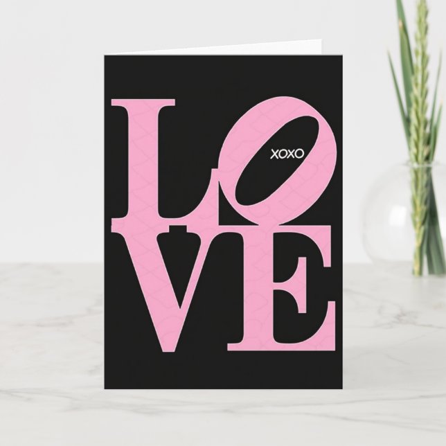 Enkel Love Xoxo-kort Kort (Framsida)