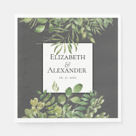 Enkel lövning, bröllopsmottagning pappersservett