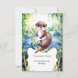 Enkel Lugn Utter Födelsedag Tack Kort