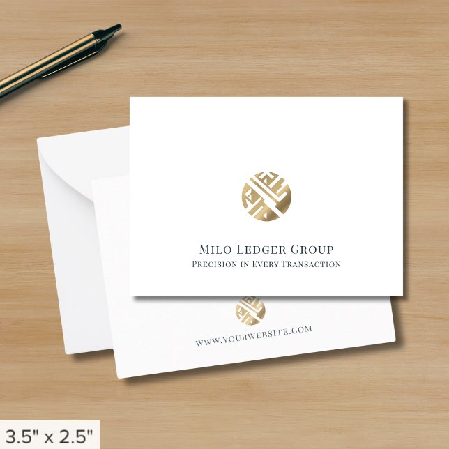 Enkel Luxe Business Logotyp Anteckningskort (Skapare uppladdad)