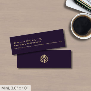Enkel Luxe-Logotyp Mini Visitkort