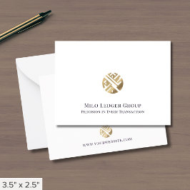 Enkel Luxury Guld Logotyp Anteckningskort