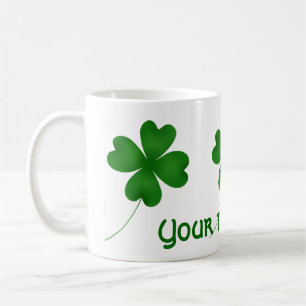 Enkel lycklig shamrock kaffemugg