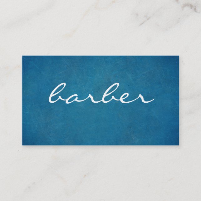 Enkel lyxfärgad svart och vit barbertypografi visitkort (Framsida)