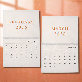 Enkel Lyxig Designkalender Kalender