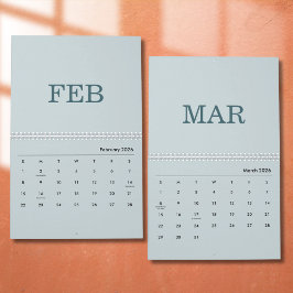 Enkel Lyxig Designkalender Kalender
