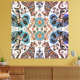 enkel madhubani-målning canvastryck