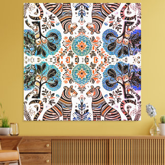 enkel madhubani-målning canvastryck