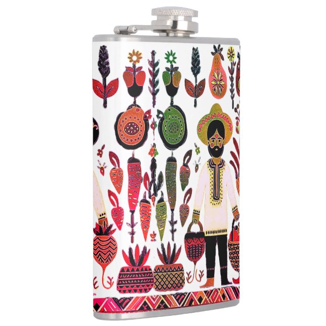 enkel madhubani-målning fickplunta (Höger)