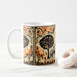 enkel madhubani-målning kaffemugg